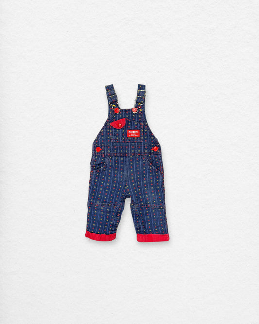 OshKosh Patterned Denim Overalls – 3-6M