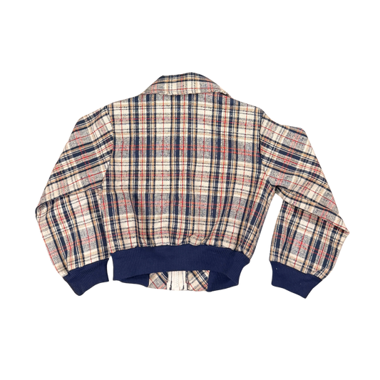 Vintage Plaid Harrington Jacket – Approx. 5–7Y