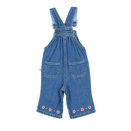 Vintage Tommy Hilfiger Star Embroidered Denim Overalls | 3–6M