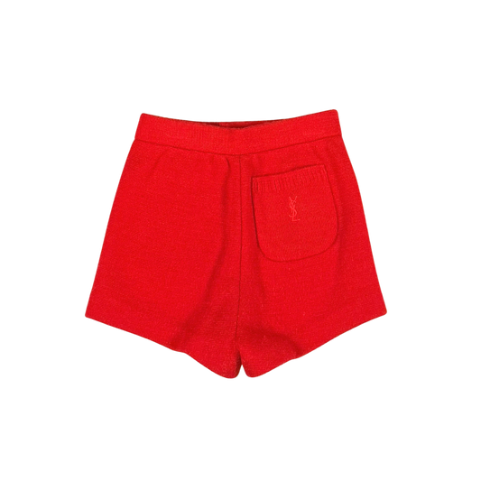 Vintage Yves Saint Laurent Red Knit Shorts – 3Y
