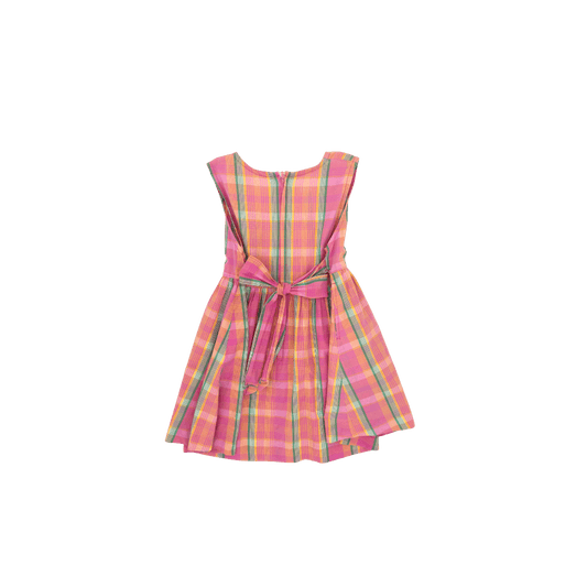 YSL Vintage Pink Plaid Dress – Size 4–5Y