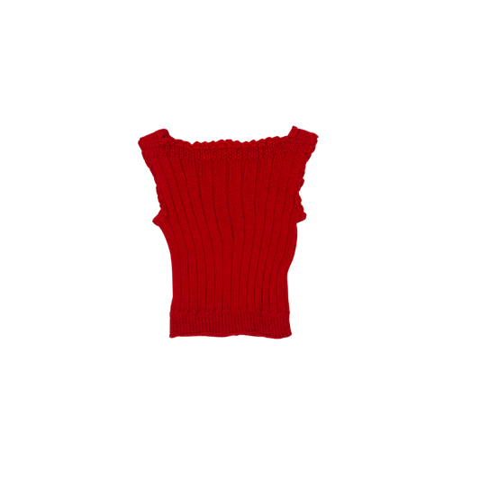 Hand-Knit Ribbed Top – 18–24 Months