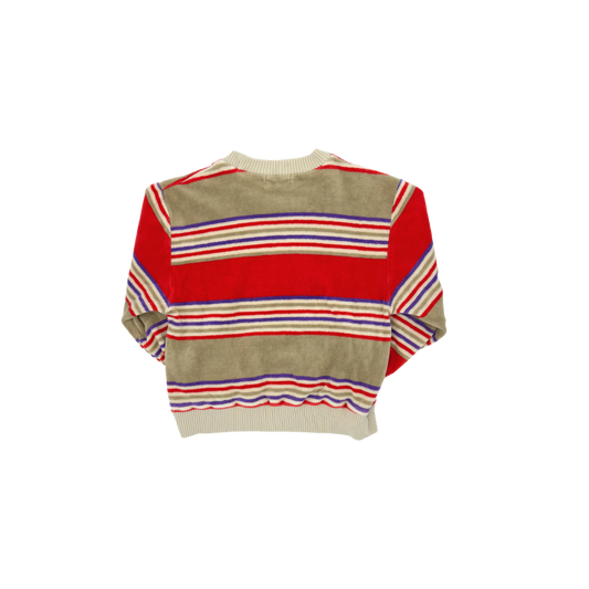 Yves Saint Laurent Enfants Velour Stripe Sweater – Size 3–4 Years