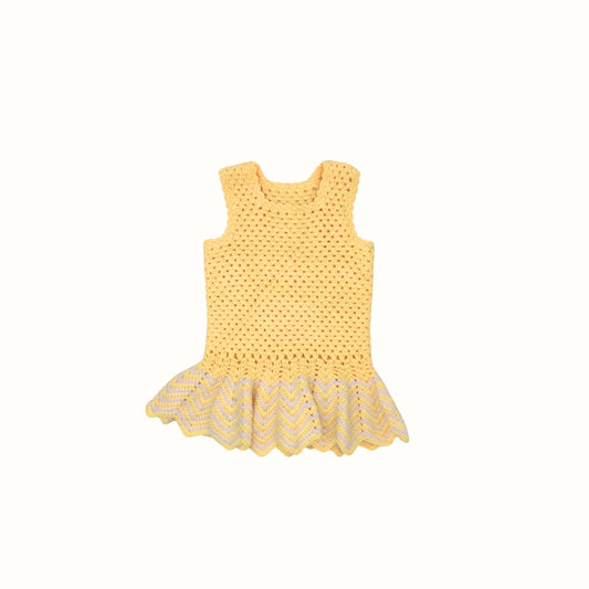 Hand-Crocheted Dress – 1–2 Years