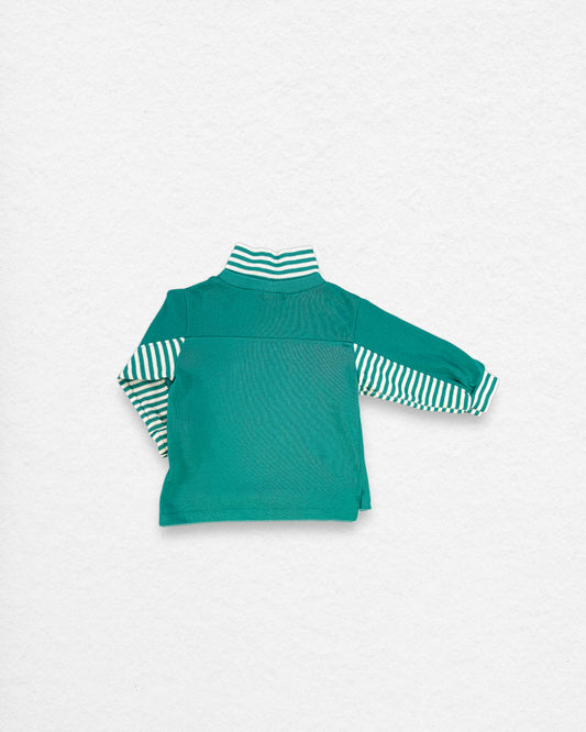 Vintage Lacoste Striped Collar Shirt – 2Y