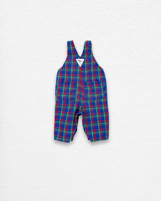 Vintage OshKosh Plaid Overalls – 3-6M