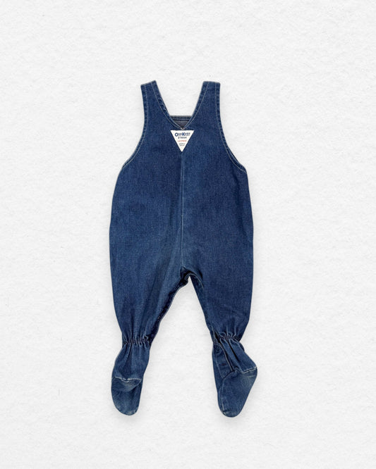 Vintage OshKosh Denim Overalls – 6–9 Months