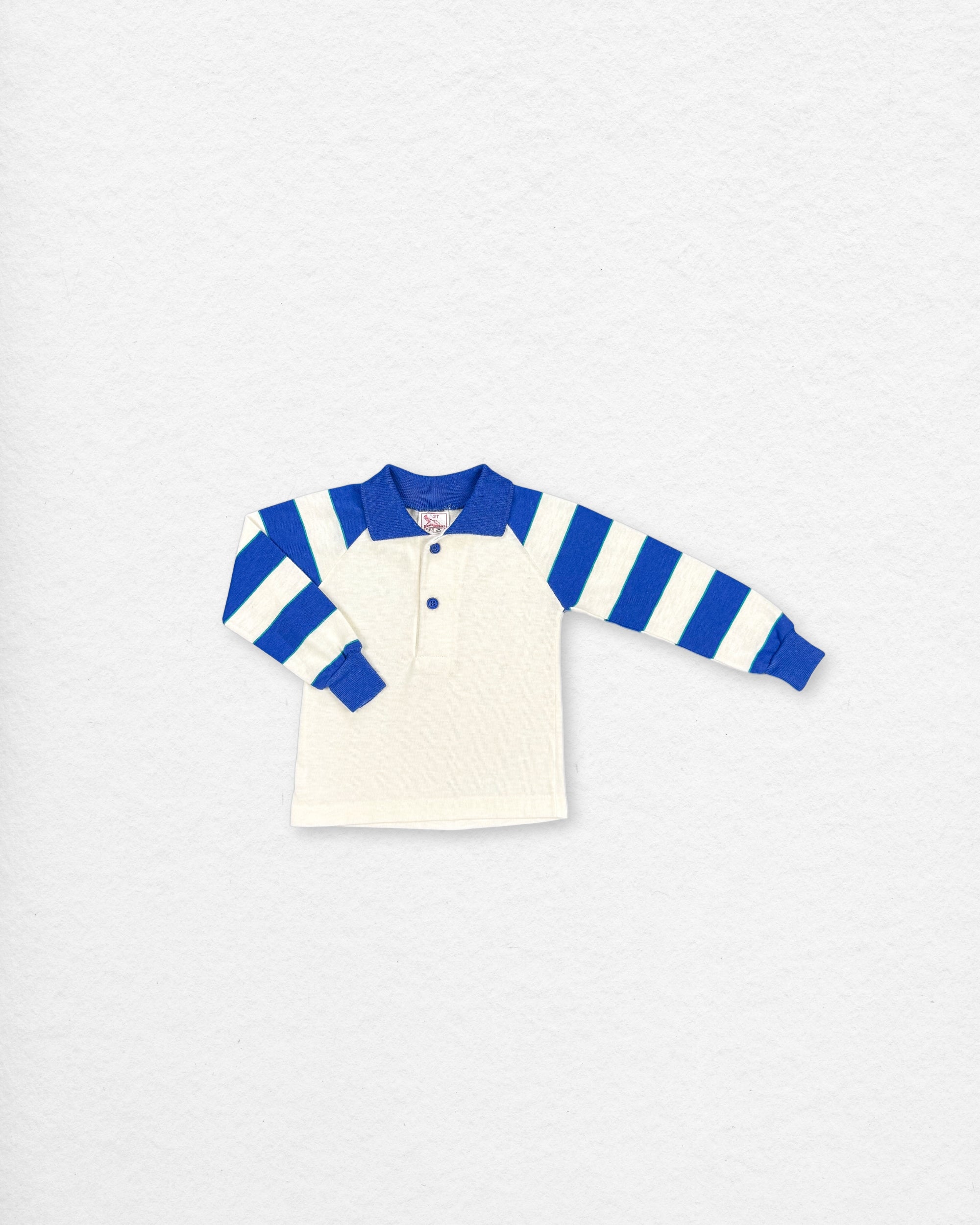 Vintage 90's Striped Collar Longsleeve – 2Y
