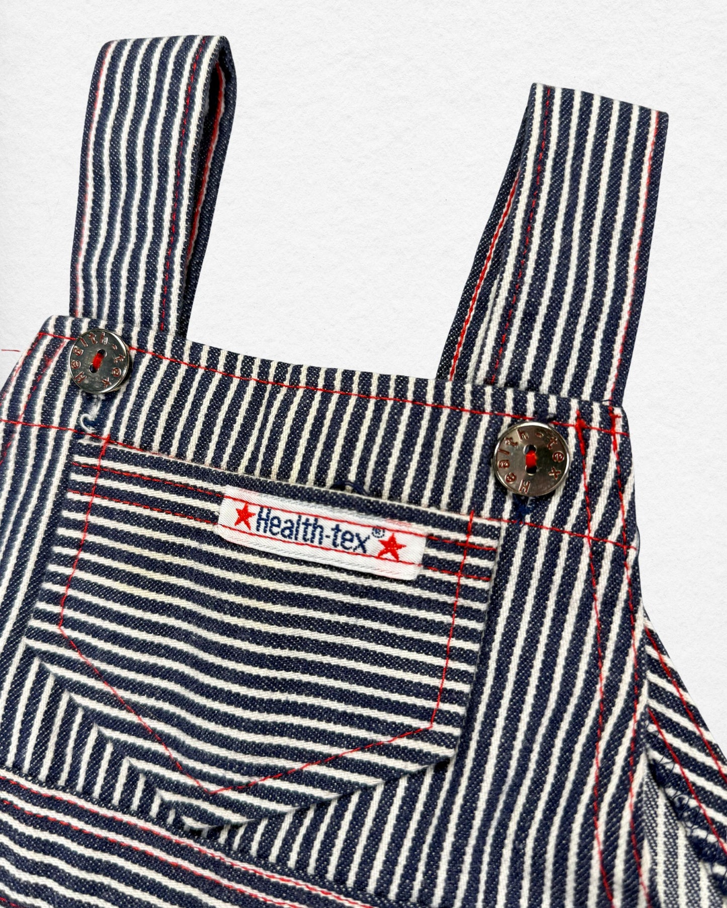 Vintage Healthtex Striped Overalls – 6M