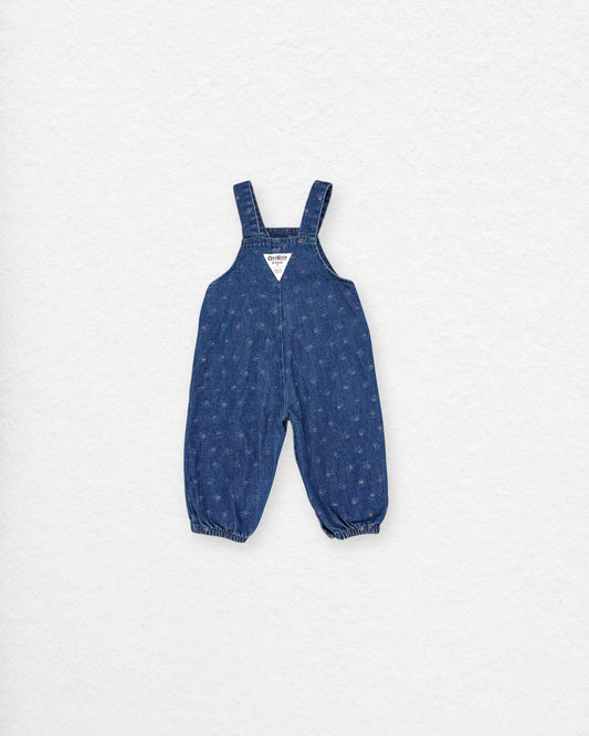 OshKosh 90's Denim Floral Overalls – 6–9M