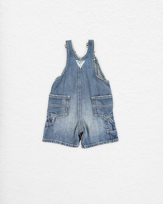 OshKosh Denim Short Overalls - 18M
