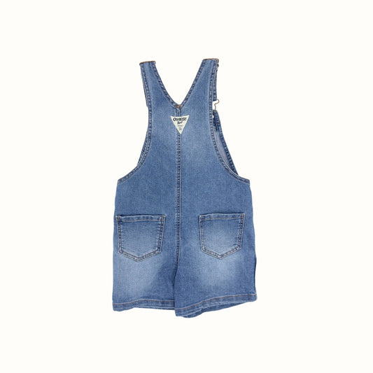 OshKosh Floral Embroidered Denim Overalls – Size 5T