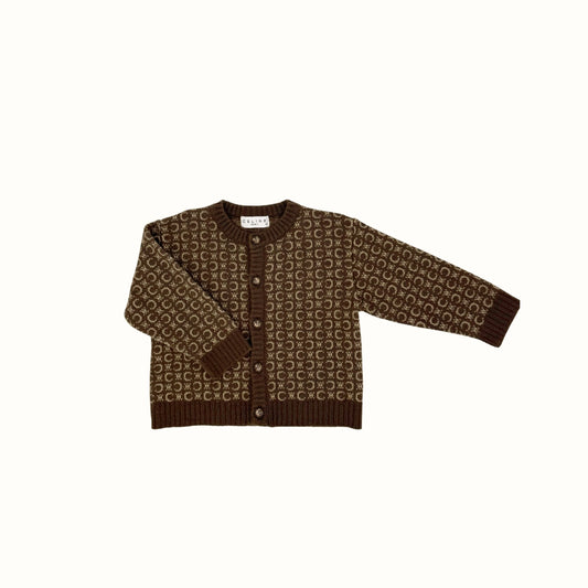 Celine Monogram Knit Cardigan – 2–3Y