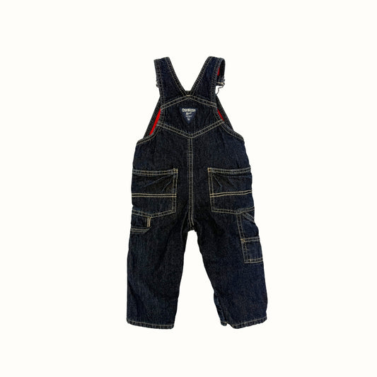 OshKosh Fleece Lined Denim Overalls – 12M