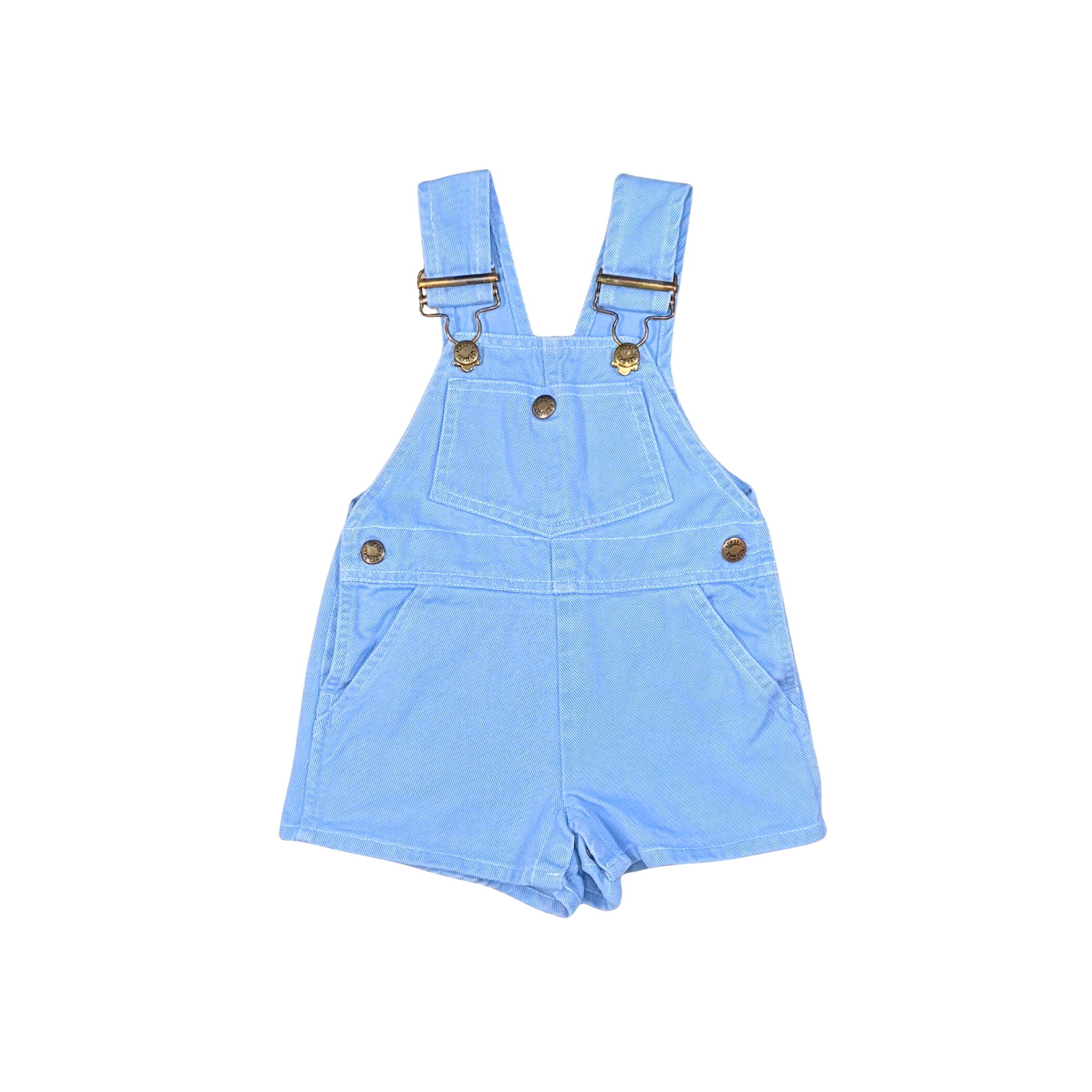 Vintage Hush Puppies Blue Short Overalls – 0–6M
