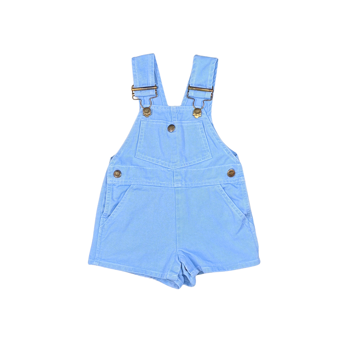 Vintage Hush Puppies Blue Short Overalls – 0–6M