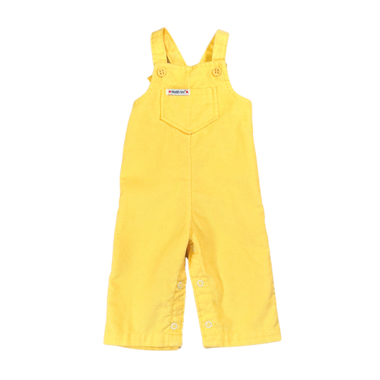 Vintage 80s Health-Tex Yellow Corduroy Overalls – 6M