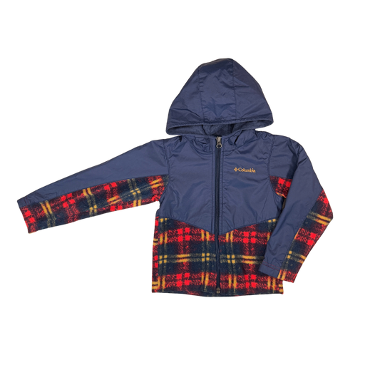 Vintage Columbia Plaid Fleece Jacket – 4Y