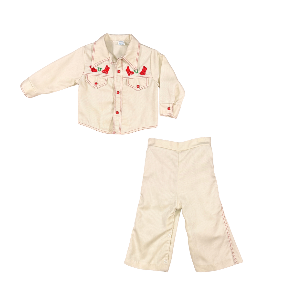 Rare Vintage 1970s Cowboy Western Two-Piece Set | 12M