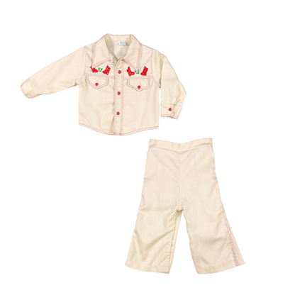 Rare Vintage 1970s Cowboy Western Two-Piece Set | 12M