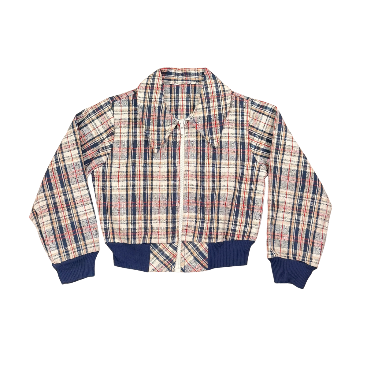Vintage Plaid Harrington Jacket – Approx. 5–7Y