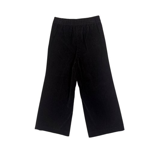 Vintage Black Velvet Wide Leg Pants – 3T