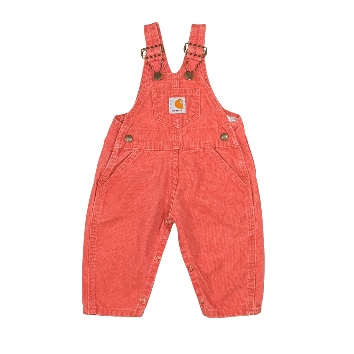 Vintage Rare Carhartt Rust Red Overalls – 6–9M