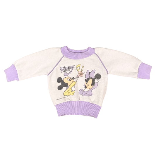 Vintage 1984 Disney Babies Mickey & Minnie Sweatshirt – 0–6M