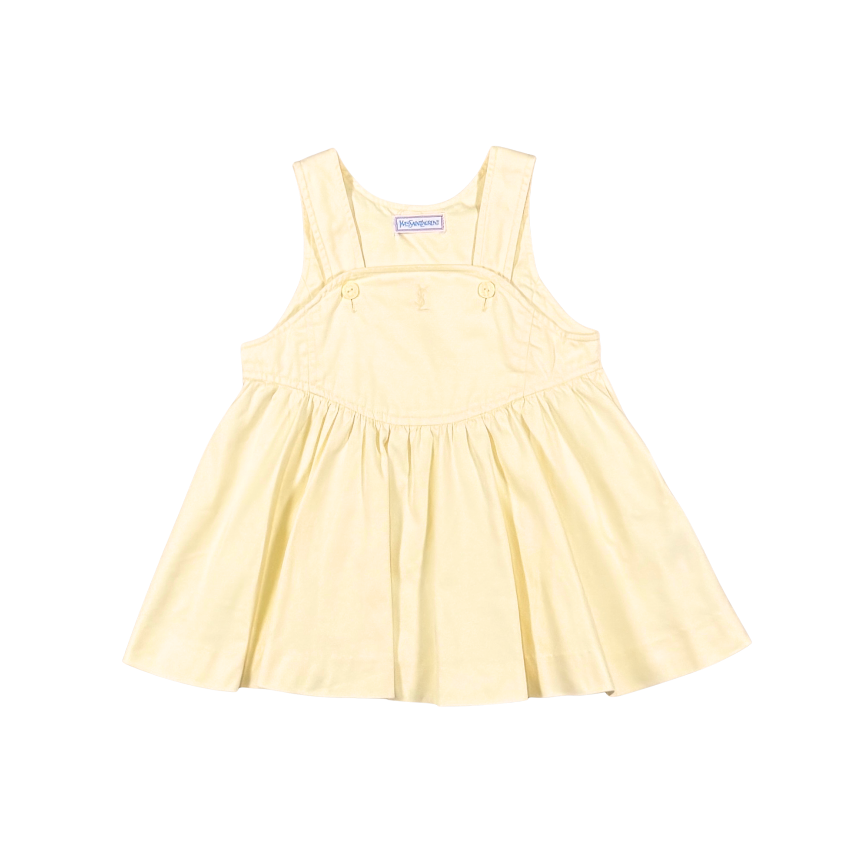 Vintage Yves Saint Laurent Yellow Pinafore Dress | 12–18M