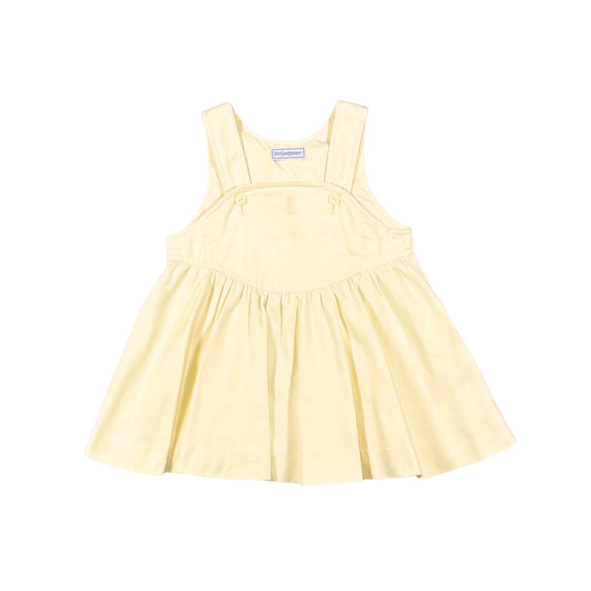 Vintage Yves Saint Laurent Yellow Pinafore Dress | 12–18M