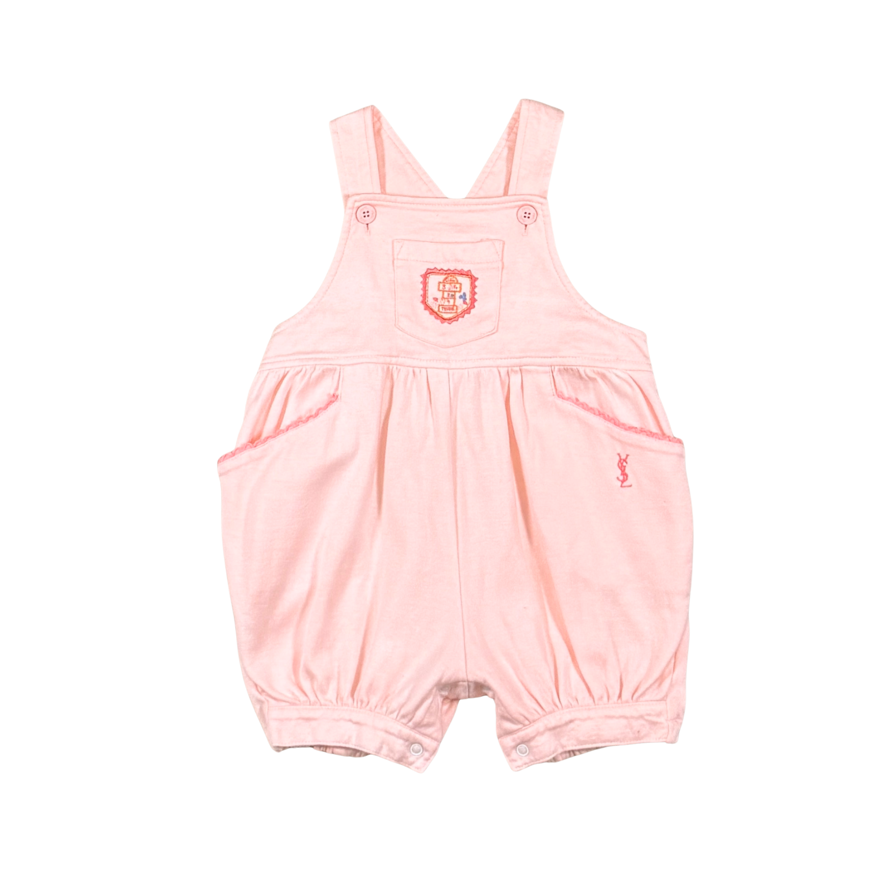 Vintage Yves Saint Laurent Pink Baby Romper | 6M-12