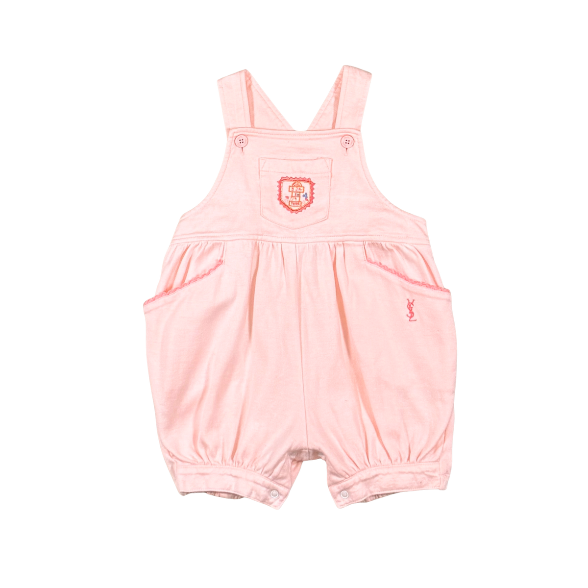 Vintage Yves Saint Laurent Pink Baby Romper | 6M-12