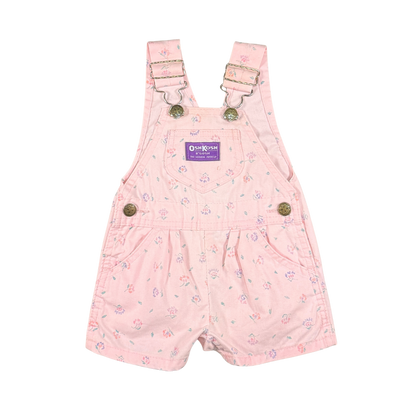 Vintage 90s OshKosh Floral Overalls – 3–6M