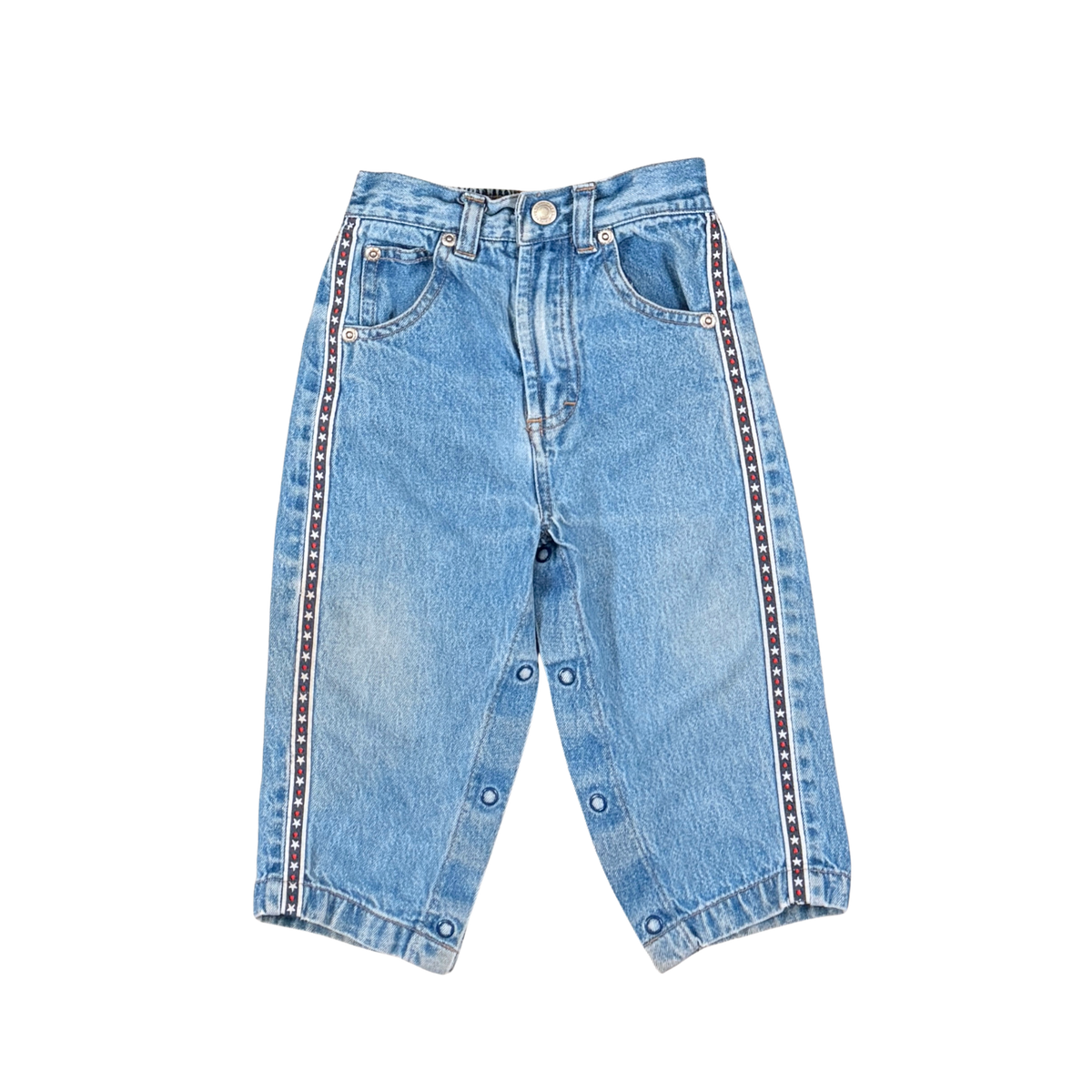 Vintage Faded Glory Star Trim Jeans – 18M