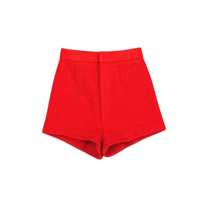 Vintage Yves Saint Laurent Red Knit Shorts – 3Y
