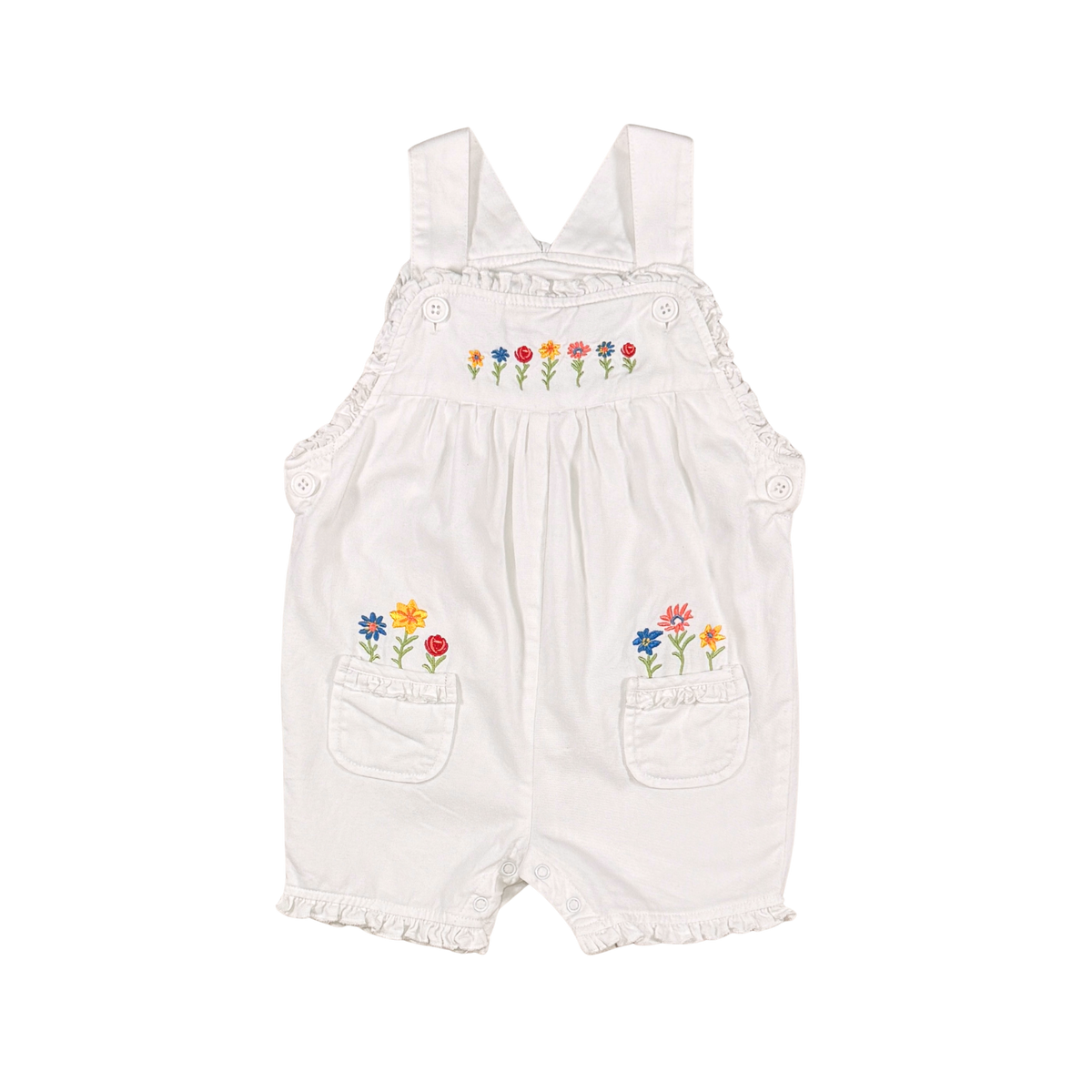 Vintage Toffee Apple Floral Embroidered Romper | 18M