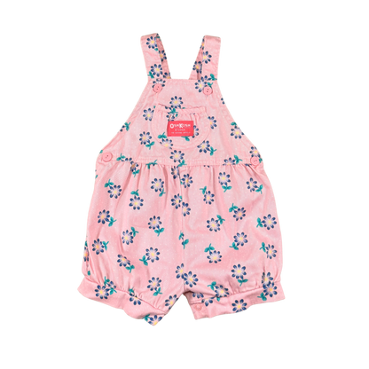 Vintage OshKosh B’Gosh Pink Floral Shortalls – 24M