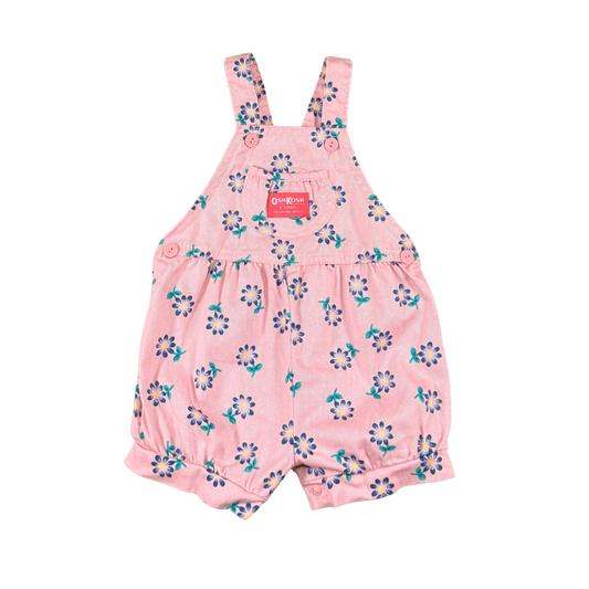 Vintage OshKosh B’Gosh Pink Floral Shortalls – 24M