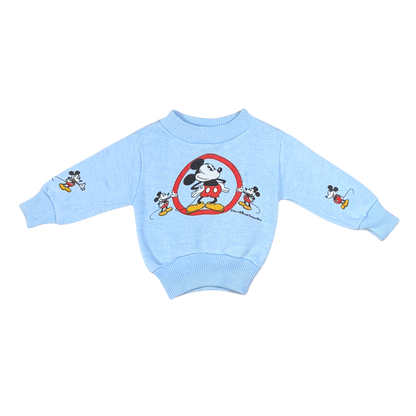 Vintage Mickey Mouse Blue Sweatshirt – 0–6M