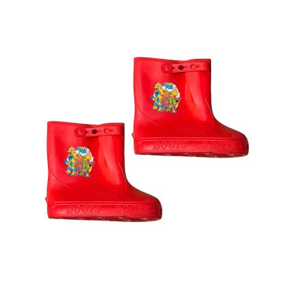 Vintage Sesame Street Red Rain Boots – 3–4Y