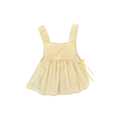 Vintage Embroidered Baby Pinafore – 0–6M
