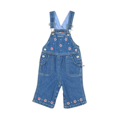 Vintage Tommy Hilfiger Star Embroidered Denim Overalls | 3–6M
