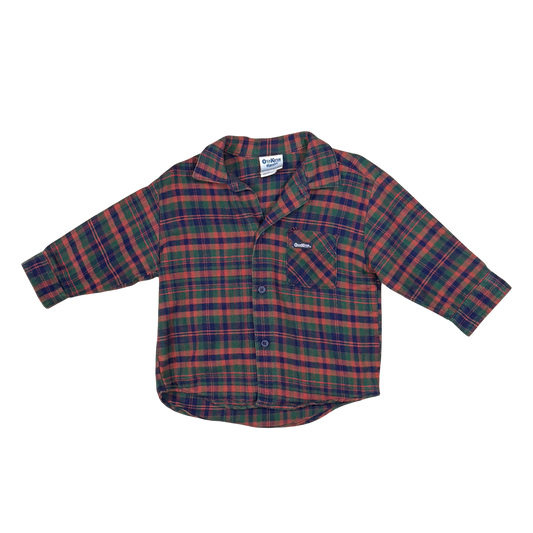Vintage OshKosh B'gosh Plaid Flannel Shirt – 2Y