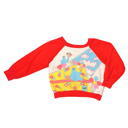 Vintage 80s Sesame Street Cookie Monster Sweatshirt – 5Y
