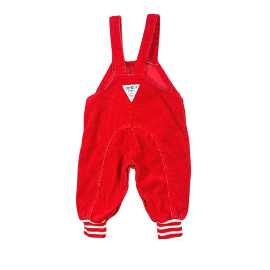 Vintage OshKosh Red Corduroy Overalls | 6–9M
