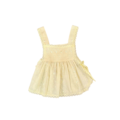 Vintage Embroidered Baby Pinafore – 0–6M