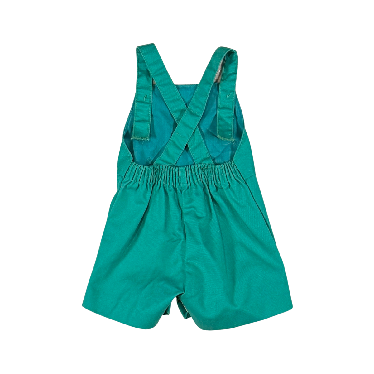 Vintage 70s Health-Tex Green Baby Shortalls – 6M