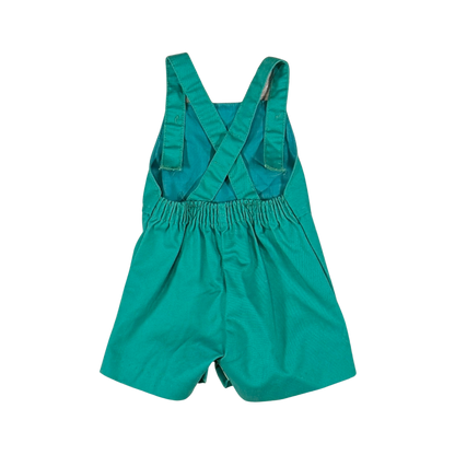 Vintage 70s Health-Tex Green Baby Shortalls – 6M
