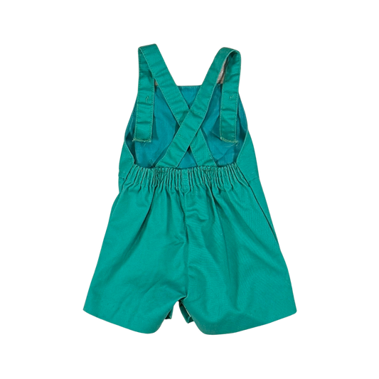 Vintage 70s Health-Tex Green Baby Shortalls – 6M