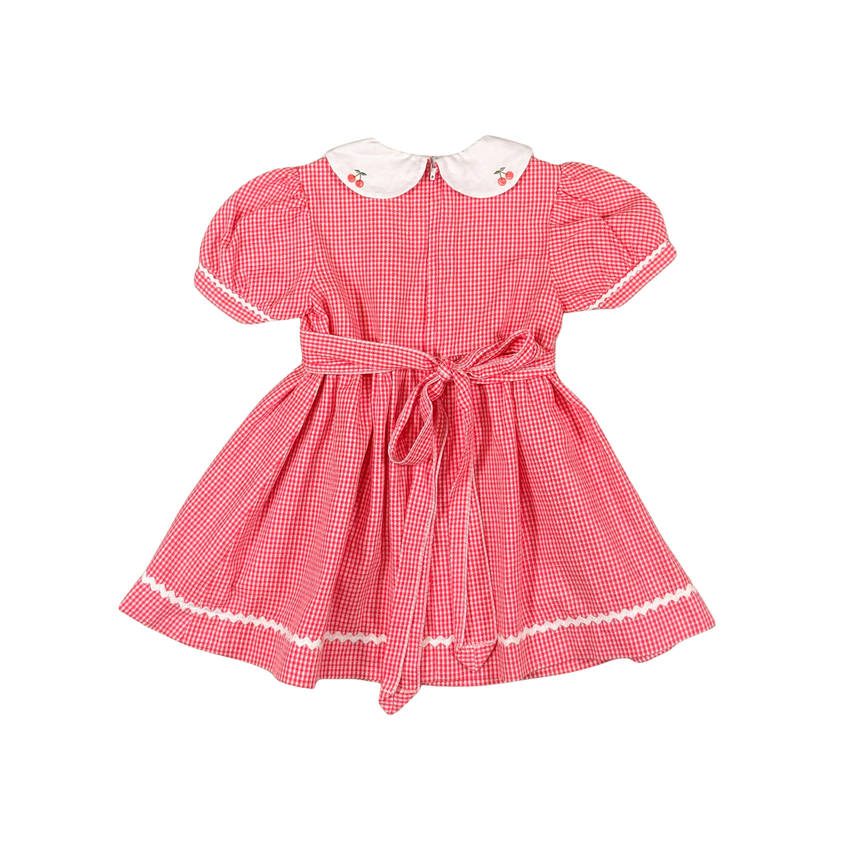 Vintage Celine Cherry Gingham Dress – 3Y